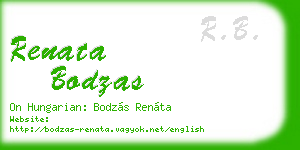 renata bodzas business card